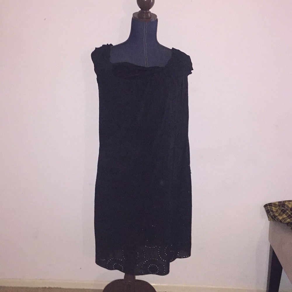 Patterned Black Dress